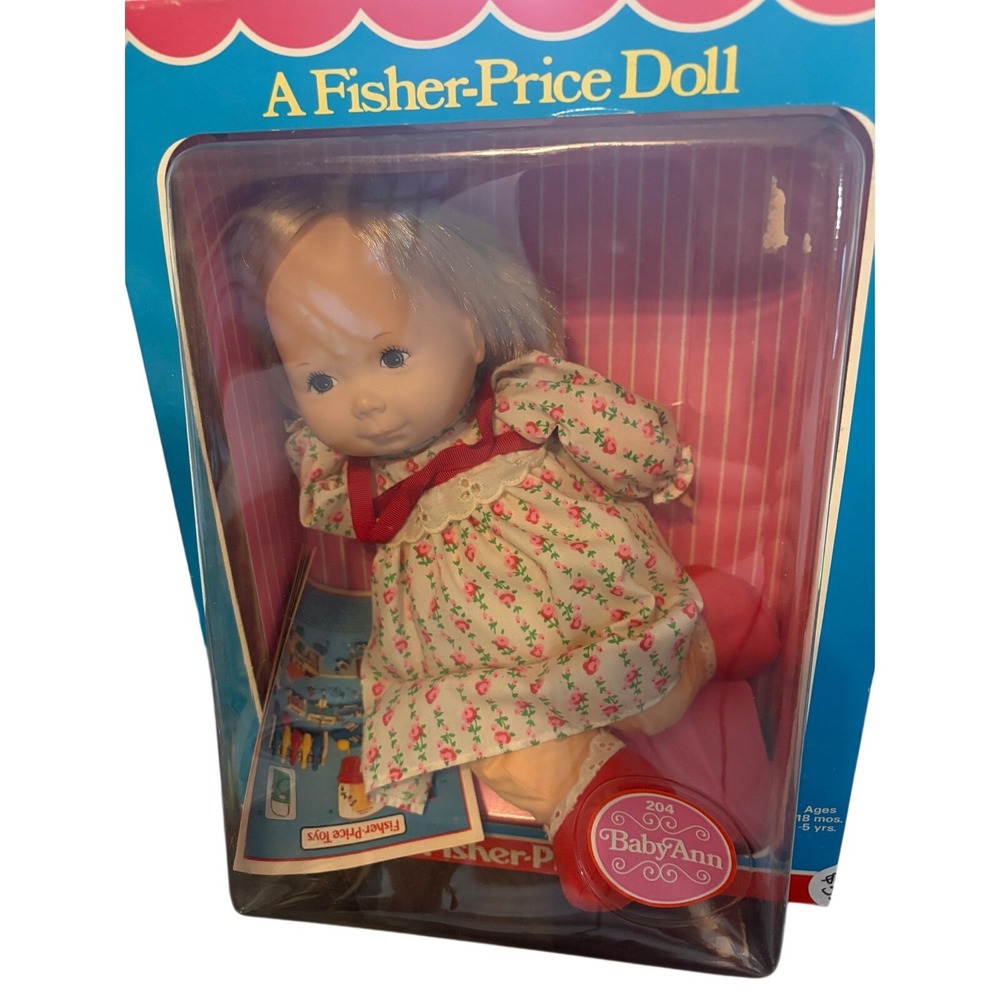 Vintage 1973 Fisher-Price Baby Ann Doll 204 My Little Girl Floral Dress In Box